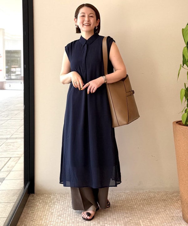 BEAMS HEARTの襟付き シアー ミニマル ワンピースを使ったコーディネートを紹介します。｜Rakuten Fashion(楽天ファッション／旧楽天ブランドアベニュー)6081524