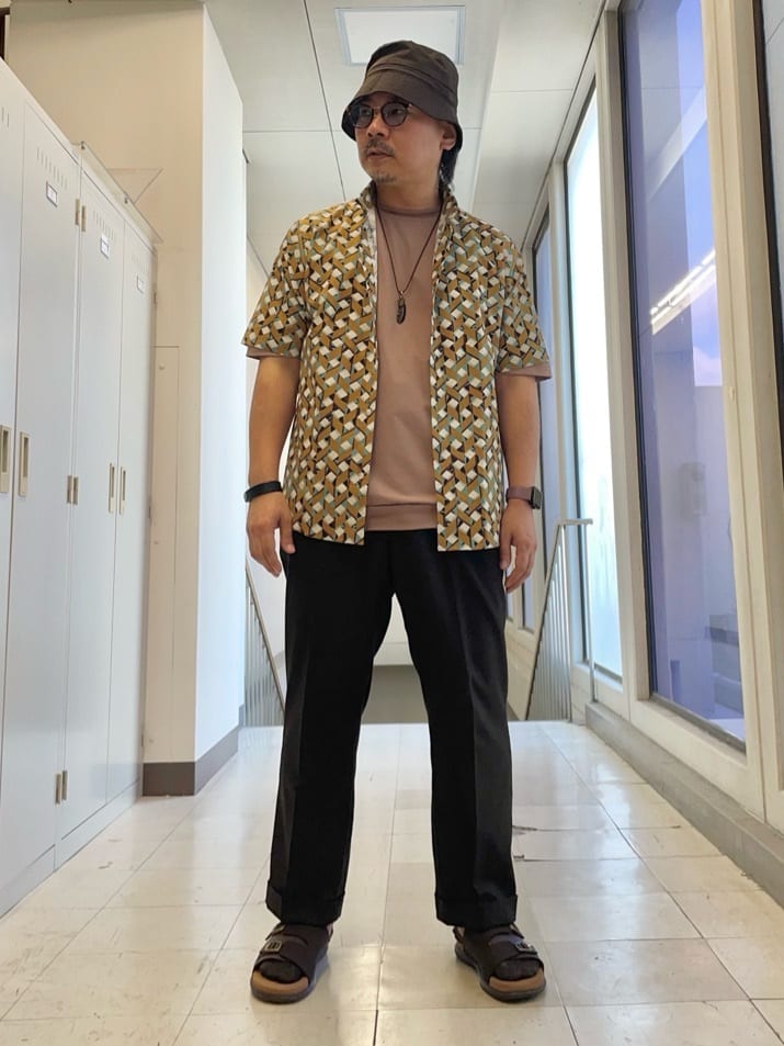 TAKEO KIKUCHIの【COOL CITY WEAR】籠目アート柄 サッカーシャツ /通気性を使ったコーディネートを紹介します。｜Rakuten Fashion(楽天ファッション／旧楽天ブランドアベニュー)6081606