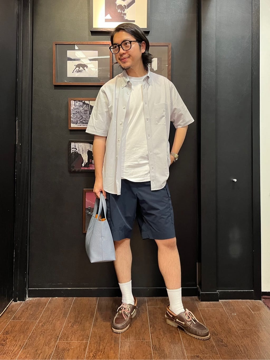 TAKEO KIKUCHIの【COOL CITY WEAR】ストライプジャージ ボタンダウンシャツ /接触冷感を使ったコーディネートを紹介します。｜Rakuten Fashion(楽天ファッション／旧楽天ブランドアベニュー)6081852