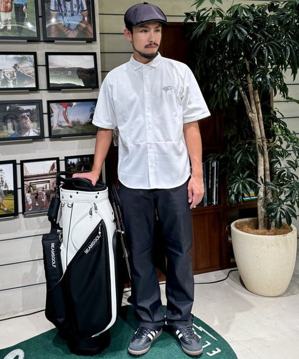 BEAMS GOLF | ORANGE LABEL / ワイド 切り替え ポロ襟シャツ【DRY・UV