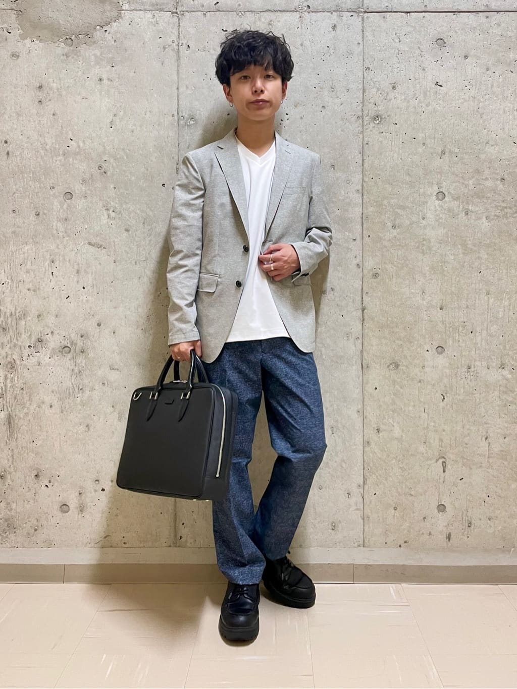 TAKEO KIKUCHIの【抗菌防臭】COOL DOTS(R)ドビープリント ジャケットを使ったコーディネートを紹介します。｜Rakuten Fashion(楽天ファッション／旧楽天ブランドアベニュー)6085191