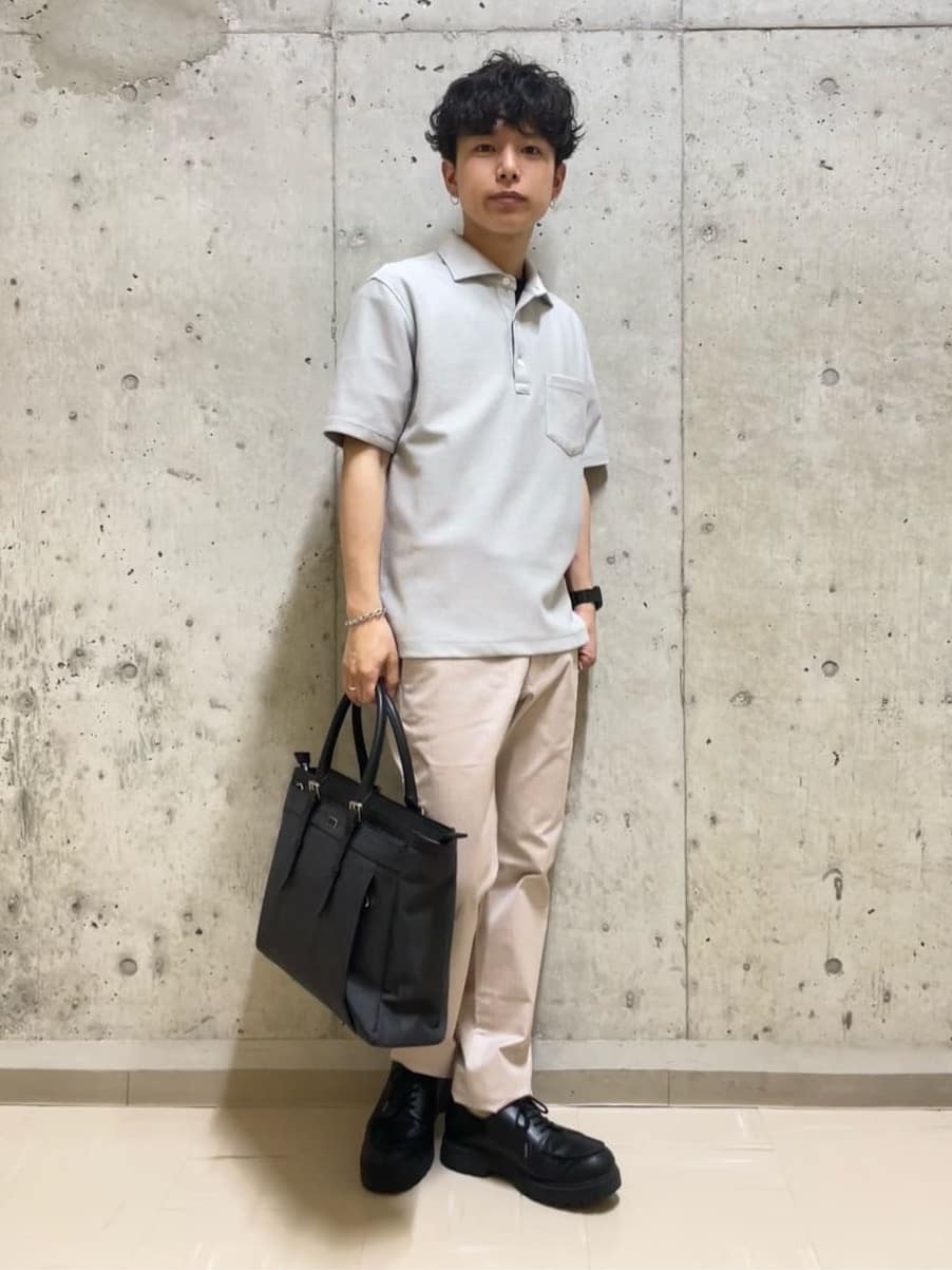 TAKEO KIKUCHIの【尾州織】メランジメッシュ ポロシャツを使ったコーディネートを紹介します。｜Rakuten Fashion(楽天ファッション／旧楽天ブランドアベニュー)6085192