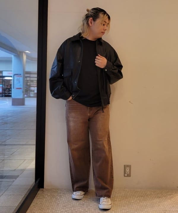 BEAMS HEARTのBEAMS HEART｜クラシック フェイクレザー ブルゾン｜メンズ アウター ジャケット｜合成皮革 リラックスフィット ヴィンテージ風｜秋冬を使ったコーディネートを紹介します。｜Rakuten Fashion(楽天ファッション／旧楽天ブランドアベニュー)6085389