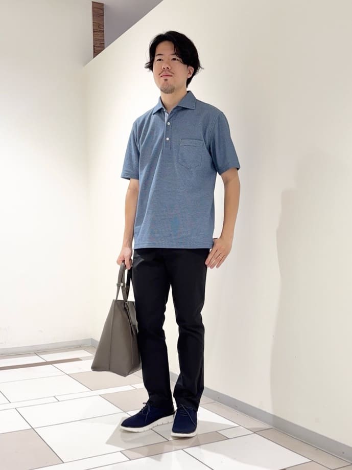 TAKEO KIKUCHIの【抗菌防臭/9色5サイズ展開】ハニカムメランジ ポロシャツを使ったコーディネートを紹介します。｜Rakuten Fashion(楽天ファッション／旧楽天ブランドアベニュー)6087588