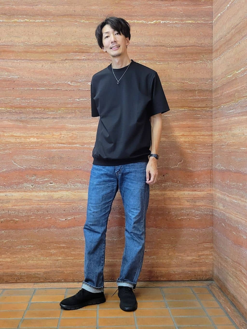 TAKEO KIKUCHIの【抗菌防臭/5サイズ展開】ハイゲージポンチ Tシャツを使ったコーディネートを紹介します。｜Rakuten Fashion(楽天ファッション／旧楽天ブランドアベニュー)6093713