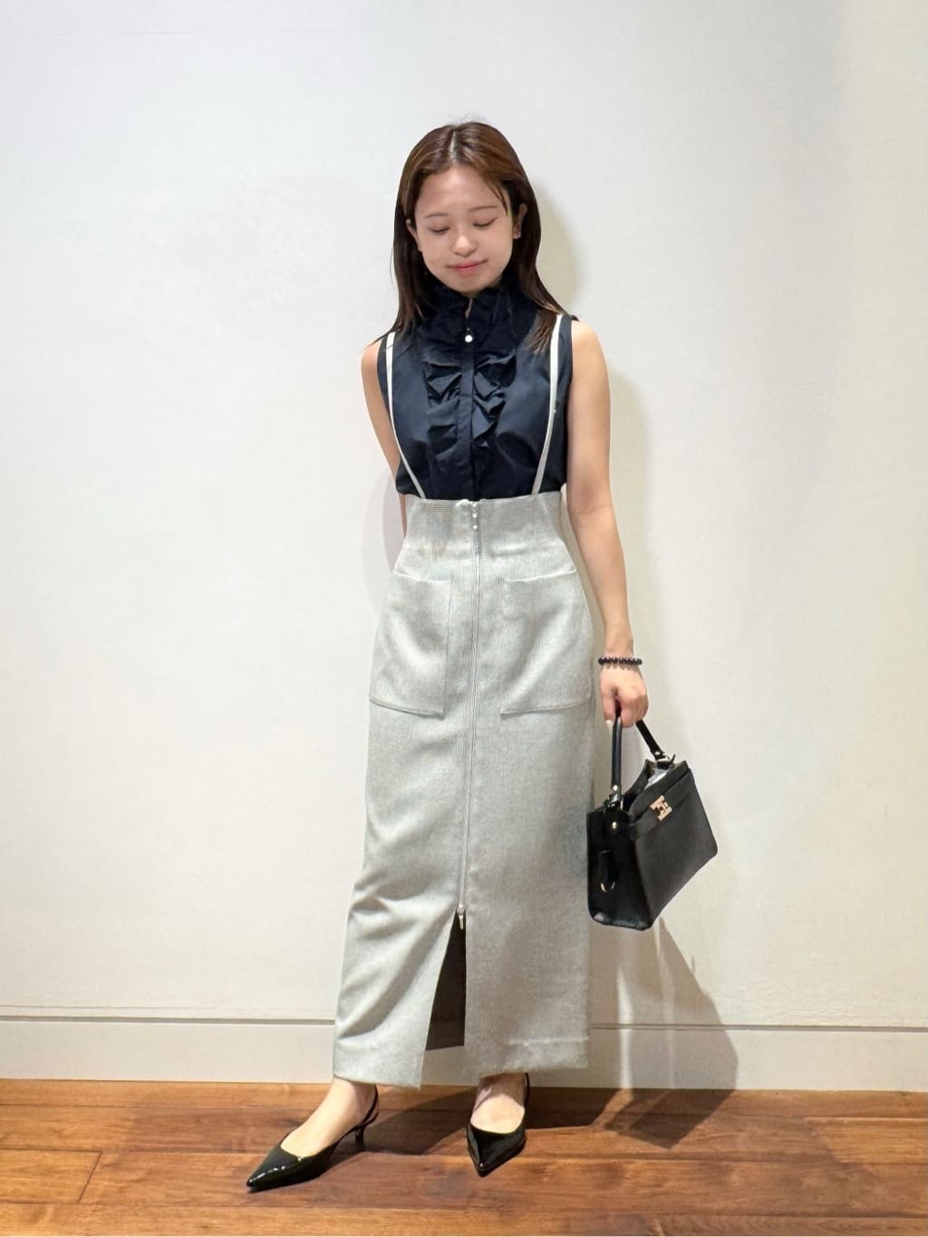 allurevilleメランジピンヘッドサススカート allureville（アルアバイル） スカート メランジピンヘッドサス