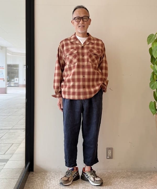 BEAMS HEARTのポリエステル レーヨン オンブレーチェック シャツを使ったコーディネートを紹介します。｜Rakuten Fashion(楽天ファッション／旧楽天ブランドアベニュー)6094413