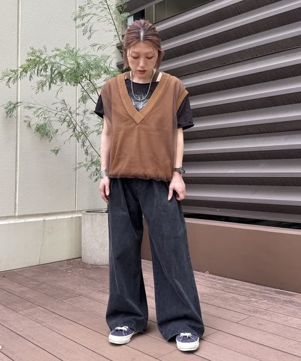 BEAMS HEARTのチュール レイヤード ベストを使ったコーディネートを紹介します。｜Rakuten Fashion(楽天ファッション／旧楽天ブランドアベニュー)6095973