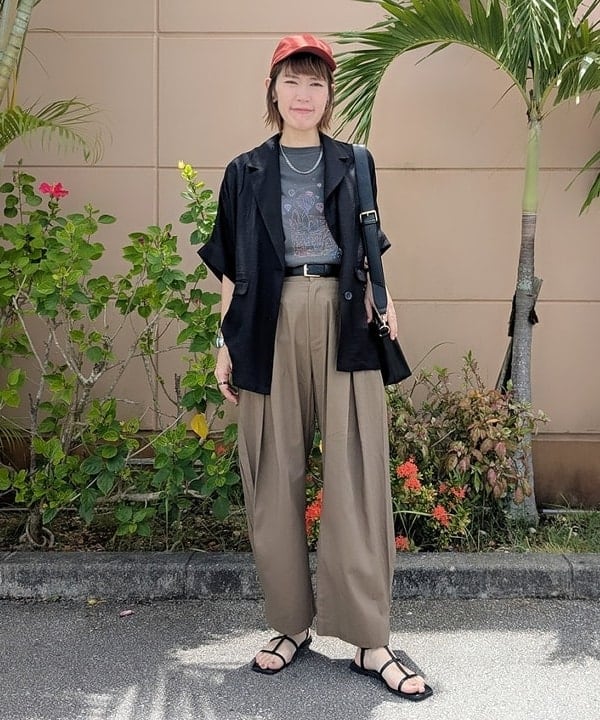 BEAMS HEARTのフレンチスリーブ ジャケット 半袖ジャケット レディースを使ったコーディネートを紹介します。｜Rakuten Fashion(楽天ファッション／旧楽天ブランドアベニュー)6096081