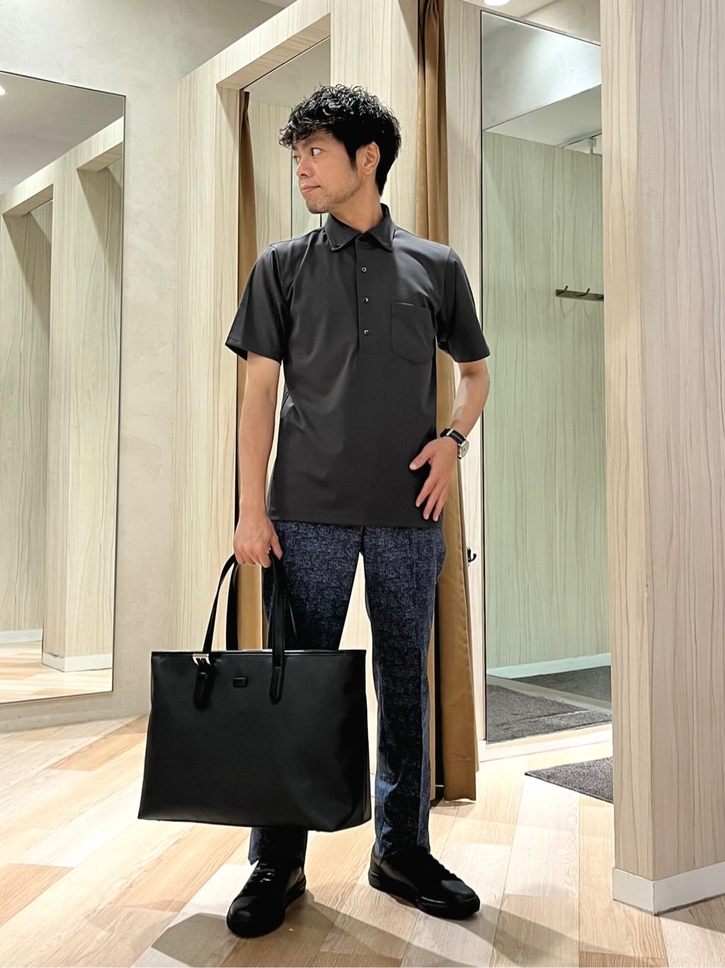 TAKEO KIKUCHIの【接触冷感/ONOFF】ビズ ポロシャツを使ったコーディネートを紹介します。｜Rakuten Fashion(楽天ファッション／旧楽天ブランドアベニュー)6099551