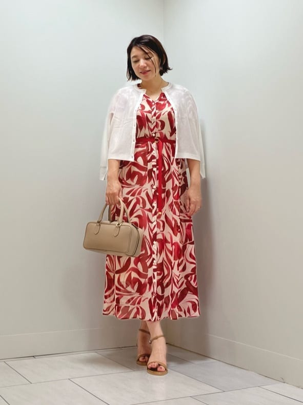 ANAYI | アートリーフシフォンロング ワンピース | Rakuten Fashion