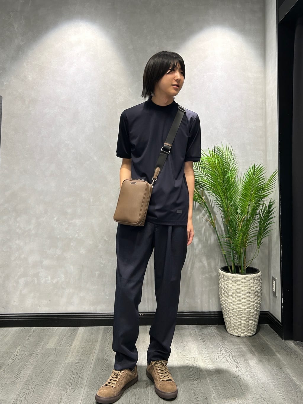 TAKEO KIKUCHIの【COOL CITY WEAR】モックネック プルオーバー /接触冷感を使ったコーディネートを紹介します。｜Rakuten Fashion(楽天ファッション／旧楽天ブランドアベニュー)6101642