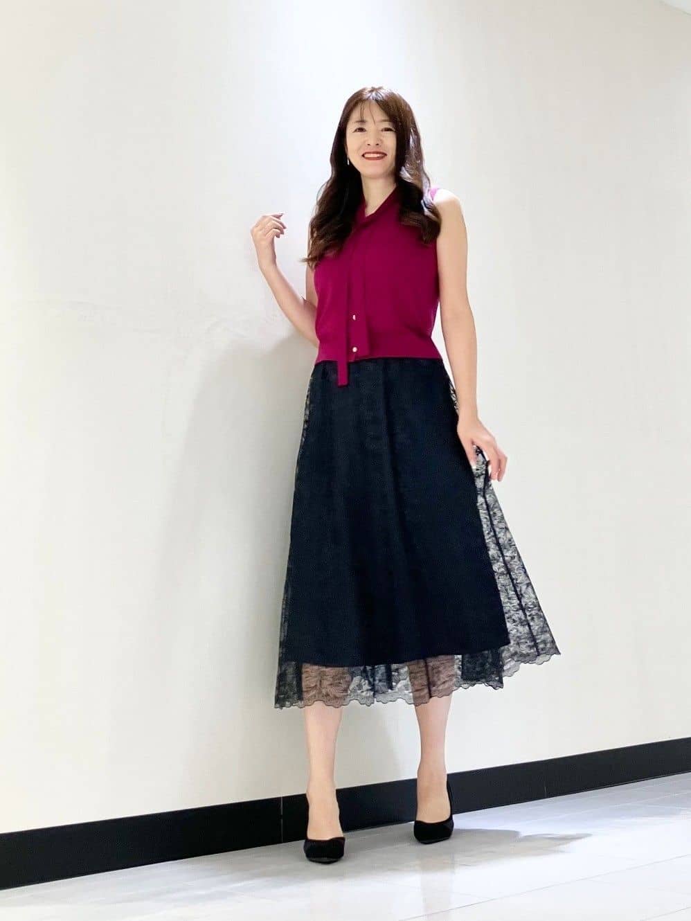 ANAYI | レースフラワーチュールギャザー スカート | Rakuten Fashion
