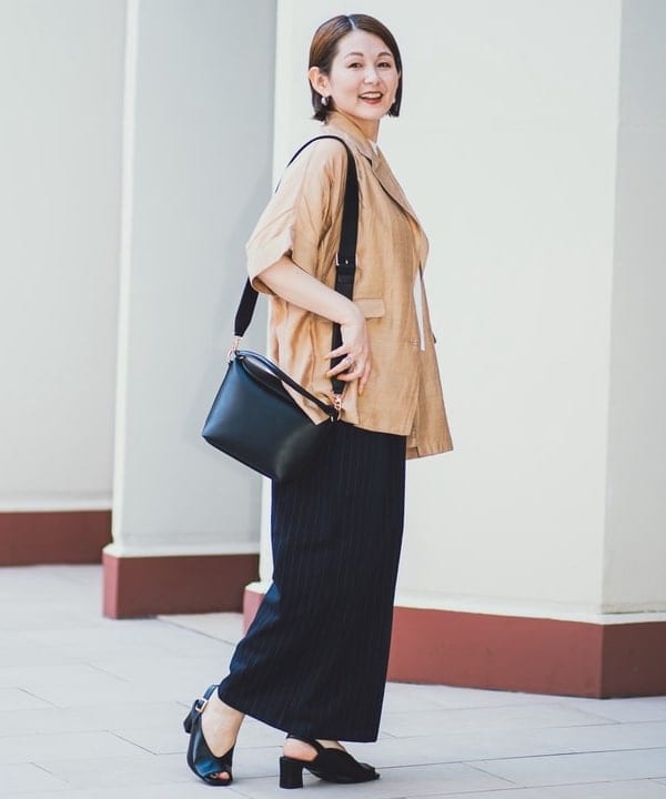 BEAMS HEARTのフレンチスリーブ ジャケット 半袖ジャケット レディースを使ったコーディネートを紹介します。｜Rakuten Fashion(楽天ファッション／旧楽天ブランドアベニュー)6104664