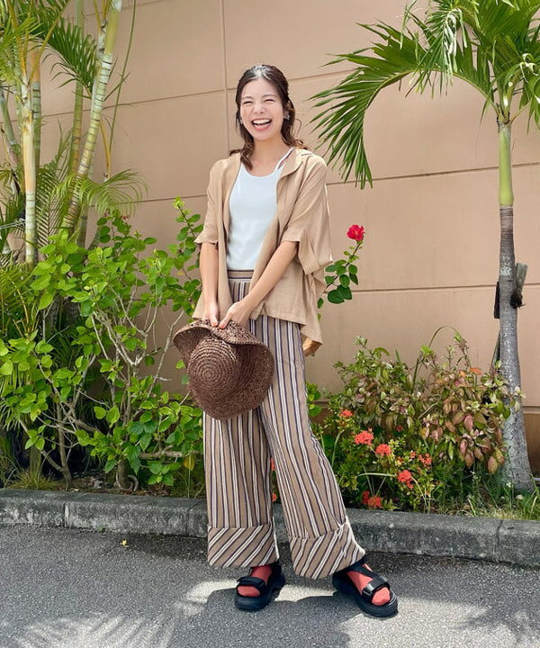 BEAMS HEARTのフレンチスリーブ ジャケット 半袖ジャケット レディースを使ったコーディネートを紹介します。｜Rakuten Fashion(楽天ファッション／旧楽天ブランドアベニュー)6106583