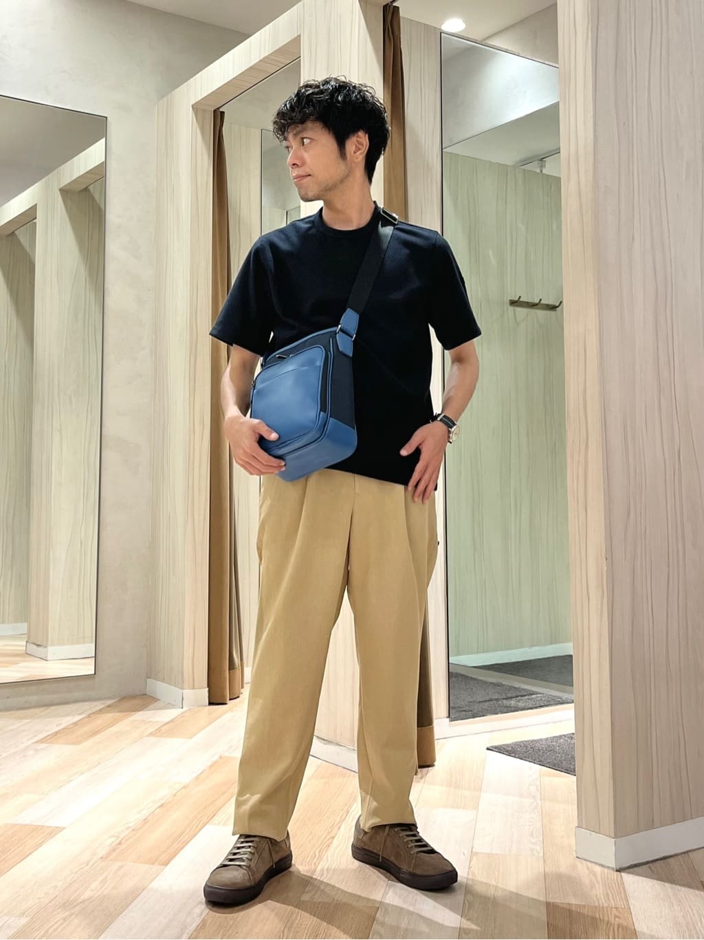 TAKEO KIKUCHIの【尾州織/Made in JAPAN】メランジ Tシャツを使ったコーディネートを紹介します。｜Rakuten Fashion(楽天ファッション／旧楽天ブランドアベニュー)6112671