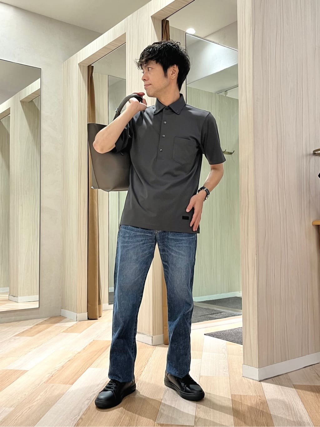 TAKEO KIKUCHIの【接触冷感/ONOFF】ビズ ポロシャツを使ったコーディネートを紹介します。｜Rakuten Fashion(楽天ファッション／旧楽天ブランドアベニュー)6112795