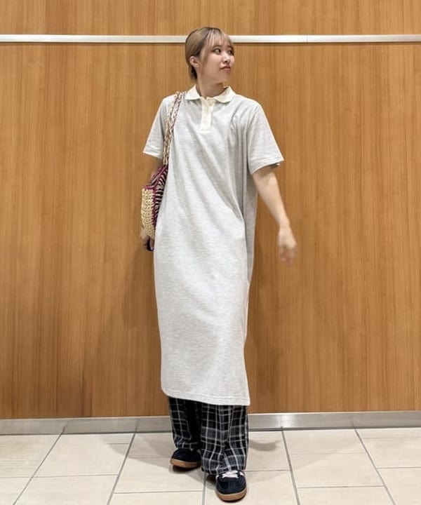 BEAMS HEARTのチェック スラックス ワイド パンツを使ったコーディネートを紹介します。｜Rakuten Fashion(楽天ファッション／旧楽天ブランドアベニュー)6113529