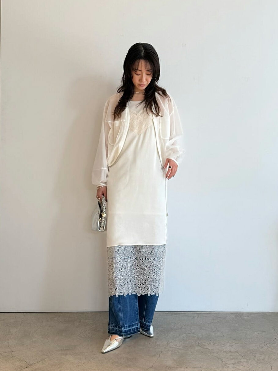 LOVELESSのスパンコールレースキャミドレスを使ったコーディネートを紹介します。｜Rakuten Fashion(楽天ファッション／旧楽天ブランドアベニュー)6121834