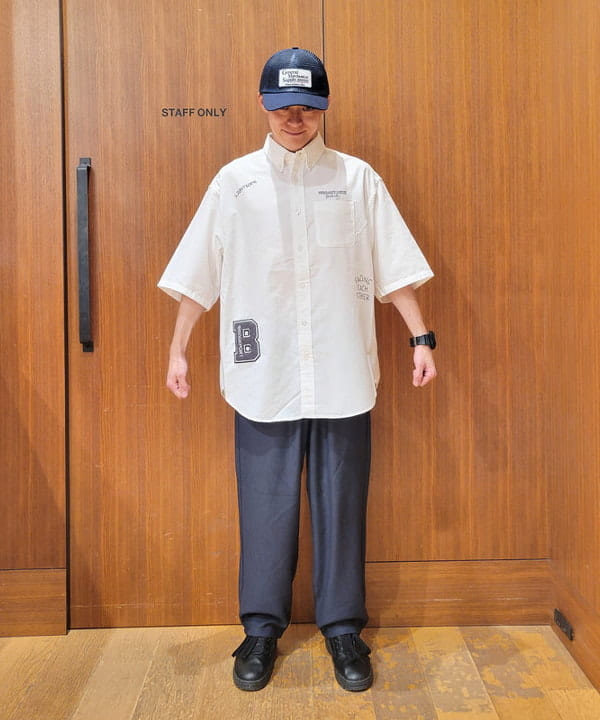 BEAMS HEARTのレタード オックス ビッグ ショートスリーブ シャツを使ったコーディネートを紹介します。｜Rakuten Fashion(楽天ファッション／旧楽天ブランドアベニュー)6123767