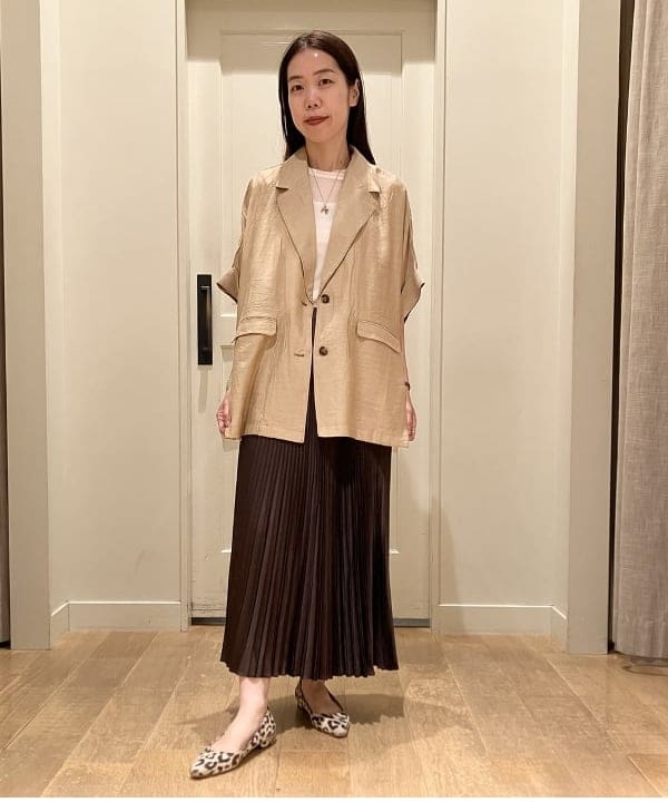 BEAMS HEARTのフレンチスリーブ ジャケット 半袖ジャケット レディースを使ったコーディネートを紹介します。｜Rakuten Fashion(楽天ファッション／旧楽天ブランドアベニュー)6123782