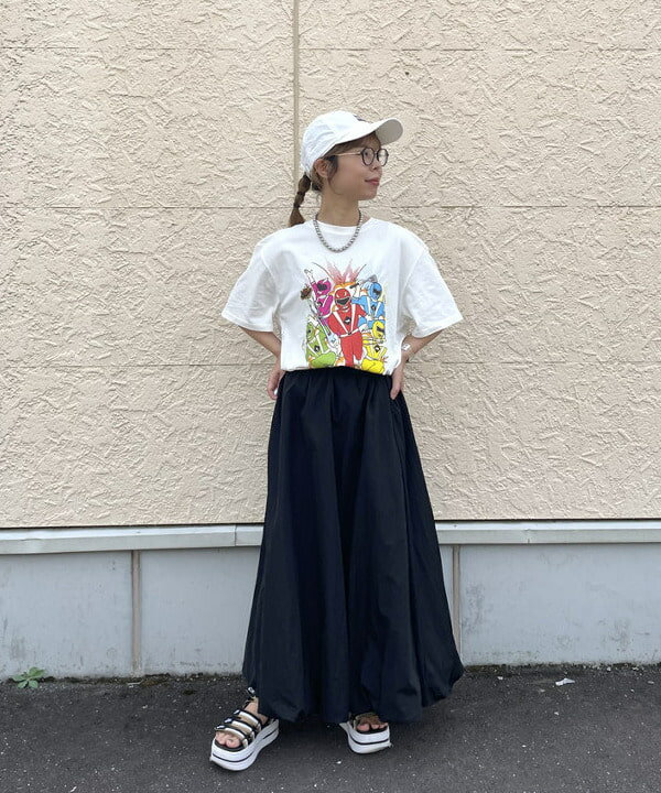 BEAMS HEARTのワッシャー バルーンスカートを使ったコーディネートを紹介します。｜Rakuten Fashion(楽天ファッション／旧楽天ブランドアベニュー)6125244