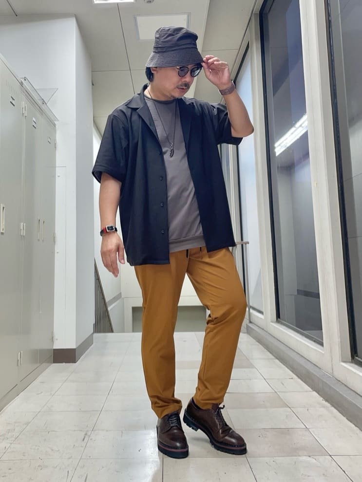 TAKEO KIKUCHIの【COOL CITY WEAR】エアートール オープンカラーシャツ /接触冷感・通気性を使ったコーディネートを紹介します。｜Rakuten Fashion(楽天ファッション／旧楽天ブランドアベニュー)6126542