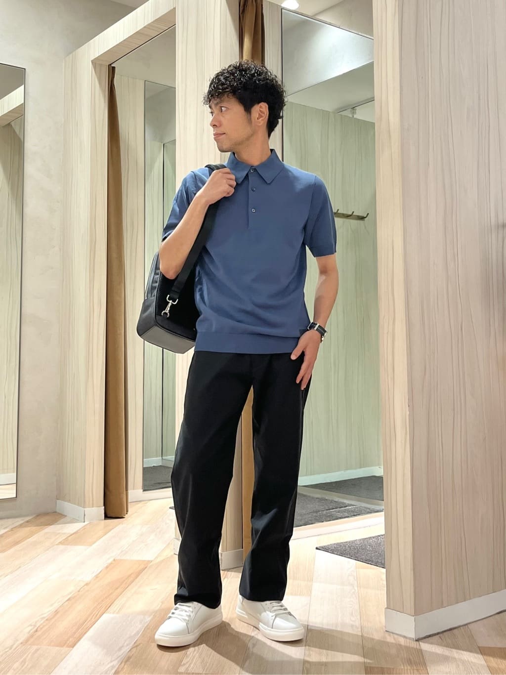 TAKEO KIKUCHIの【Made in JAPAN】播州織 ストレッチ パンツを使ったコーディネートを紹介します。｜Rakuten Fashion(楽天ファッション／旧楽天ブランドアベニュー)6136563