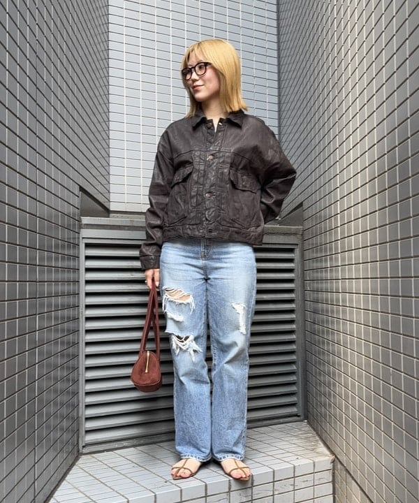BEAMS OUTLET | ワイドショートフィット シープレザー ジャケット