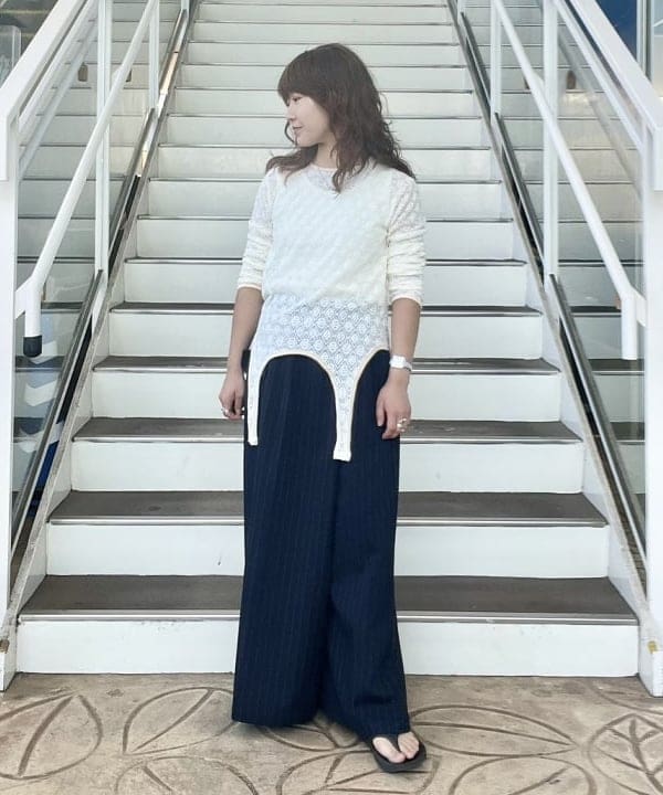 BEAMS HEARTのアシメ カットアウト タンクトップを使ったコーディネートを紹介します。｜Rakuten Fashion(楽天ファッション／旧楽天ブランドアベニュー)6140899