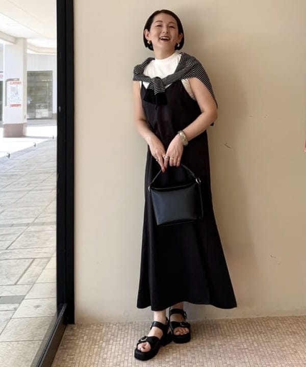 BEAMS HEARTのキャミソールワンピース&ハイネックトップス(セットアイテム)を使ったコーディネートを紹介します。｜Rakuten Fashion(楽天ファッション／旧楽天ブランドアベニュー)6141007