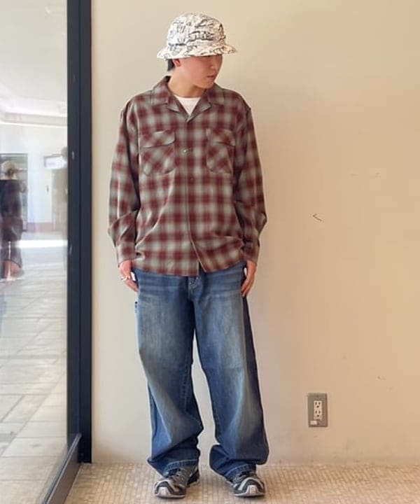 BEAMS HEARTのポリエステル レーヨン オンブレーチェック シャツを使ったコーディネートを紹介します。｜Rakuten Fashion(楽天ファッション／旧楽天ブランドアベニュー)6141069