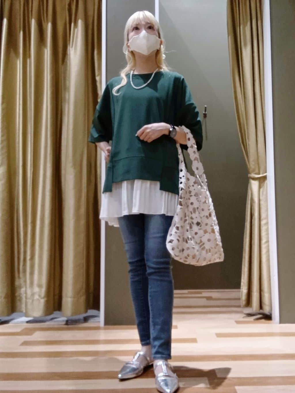 Green ParksのRUPIS.ポインテッドTストラップミュールを使ったコーディネートを紹介します。｜Rakuten Fashion(楽天ファッション／旧楽天ブランドアベニュー)6141224
