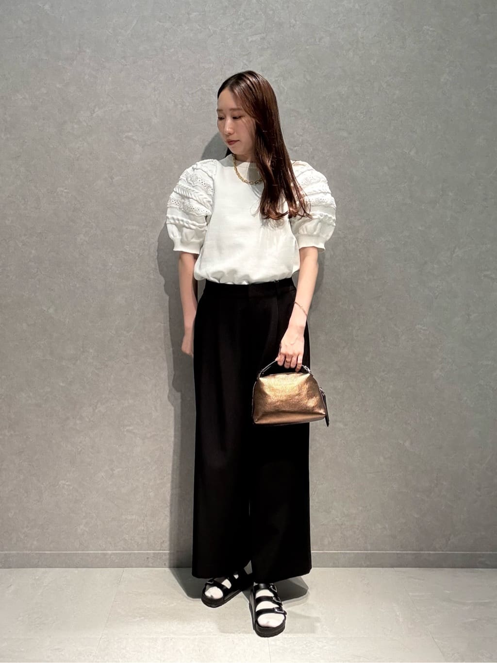 UNITED ARROWS LTD. OUTLET | レース コンビ パフ ニット