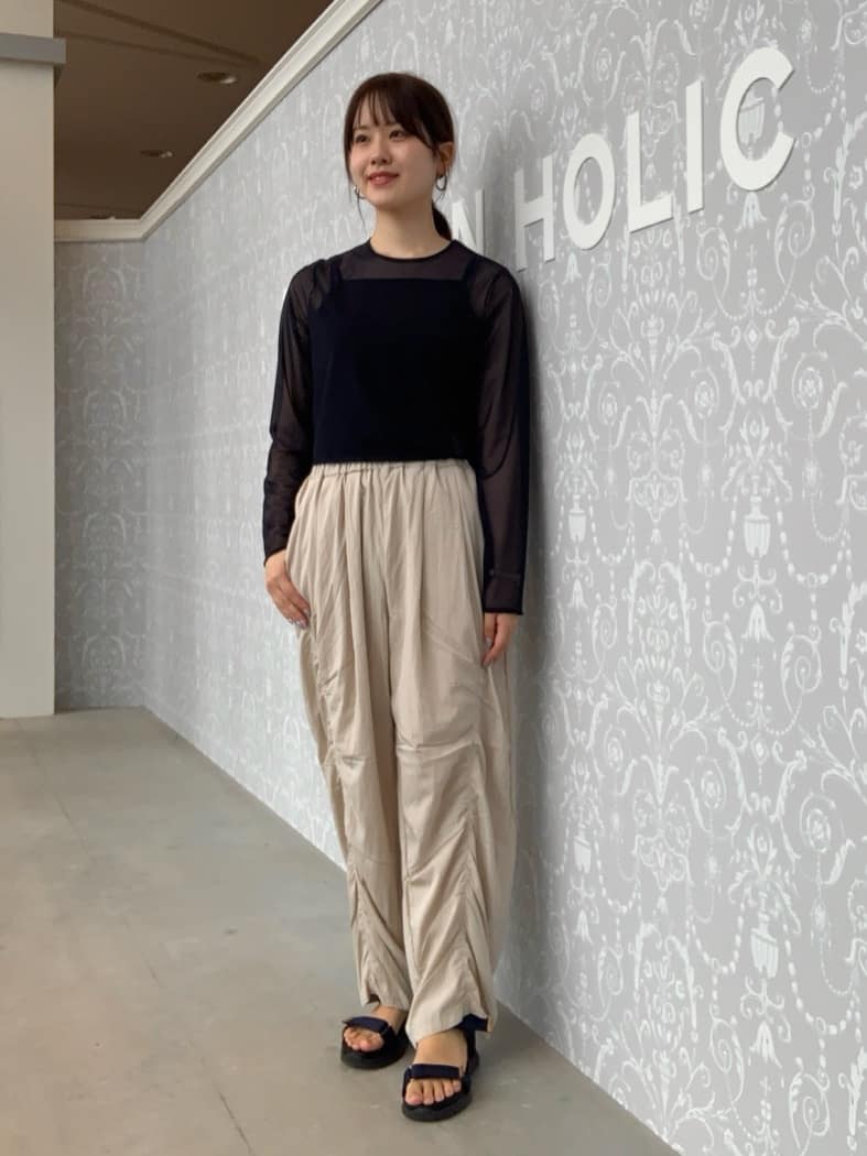 AMERICAN HOLICのギャザーバレル風パンツを使ったコーディネートを紹介します。｜Rakuten Fashion(楽天ファッション／旧楽天ブランドアベニュー)6146136