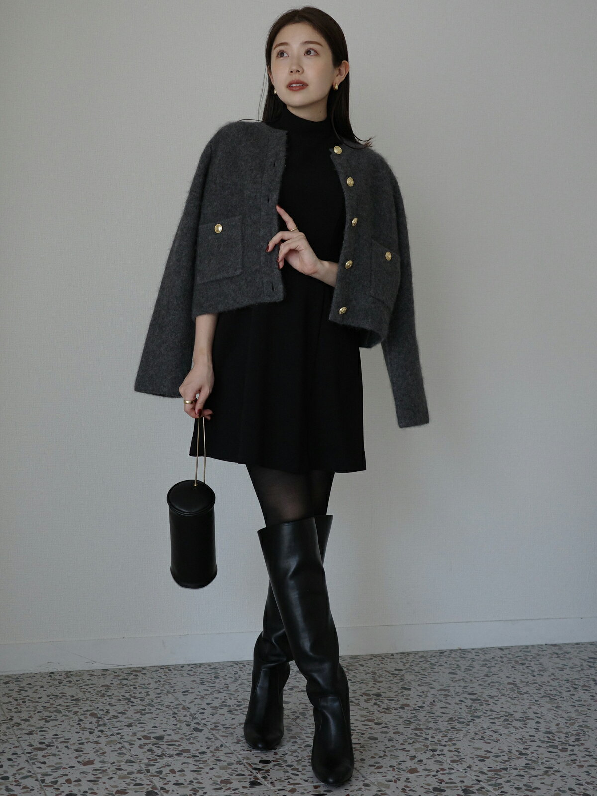 anuans | カットジョーゼットミニワンピース | Rakuten Fashion(楽天