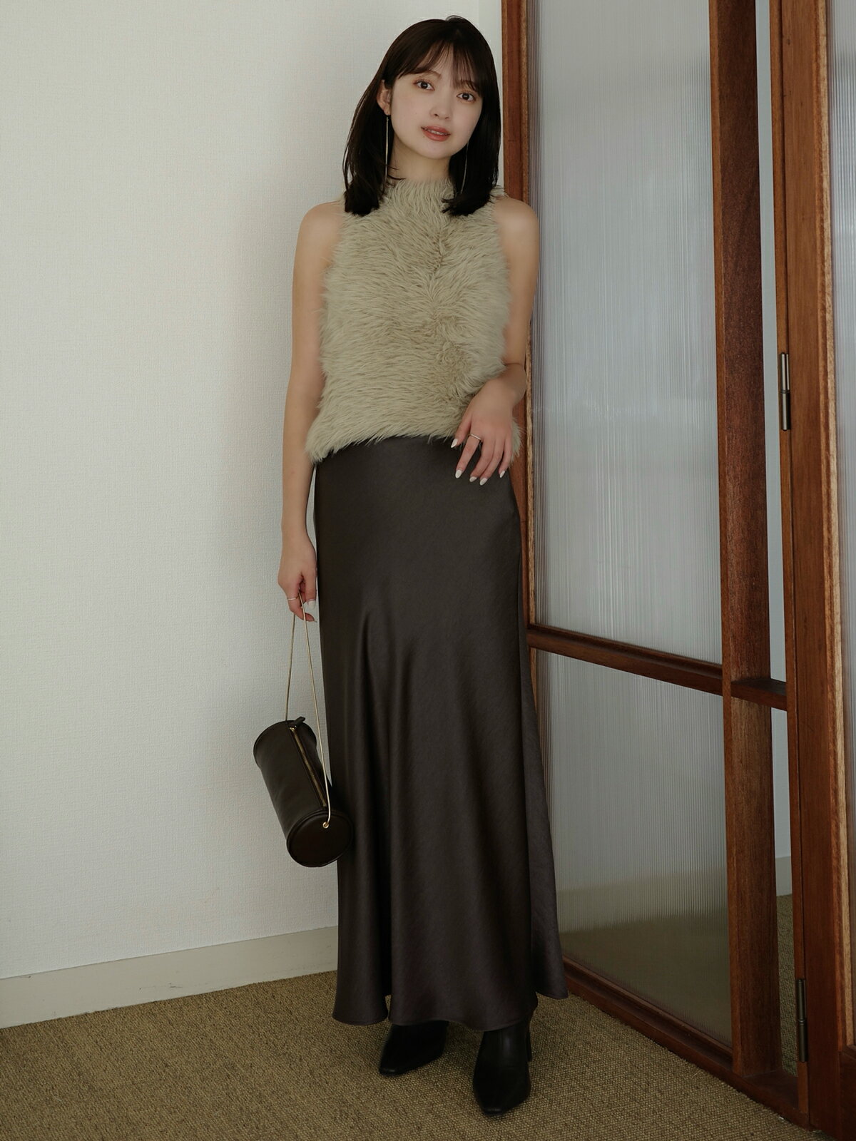 anuans | サテンナロースカート | Rakuten Fashion(楽天ファッション