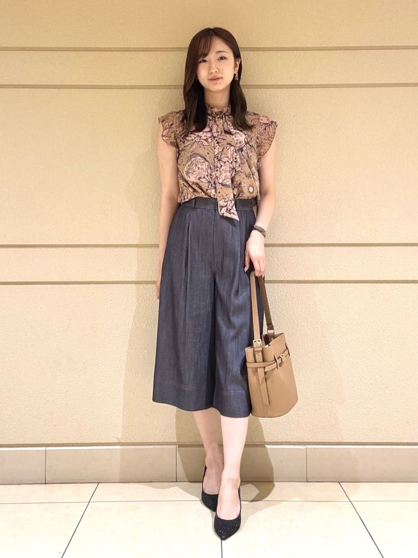 ANAYI | ライトデニムライクガウチョパンツ<セットアップ対応商品