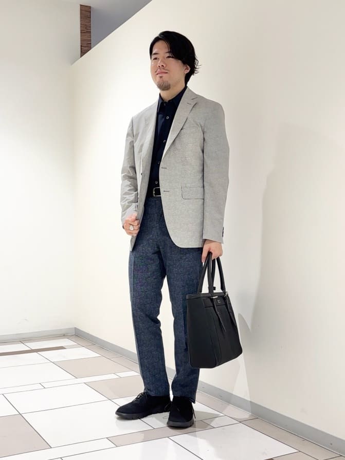 TAKEO KIKUCHIの【抗菌防臭】COOL DOTS(R)ドビープリント ジャケットを使ったコーディネートを紹介します。｜Rakuten Fashion(楽天ファッション／旧楽天ブランドアベニュー)6147970