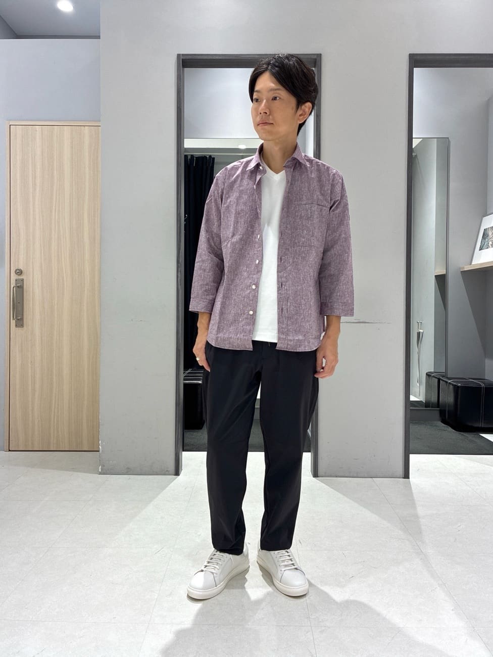 TAKEO KIKUCHIのテーラードジャージ Vネックを使ったコーディネートを紹介します。｜Rakuten Fashion(楽天ファッション／旧楽天ブランドアベニュー)6148823