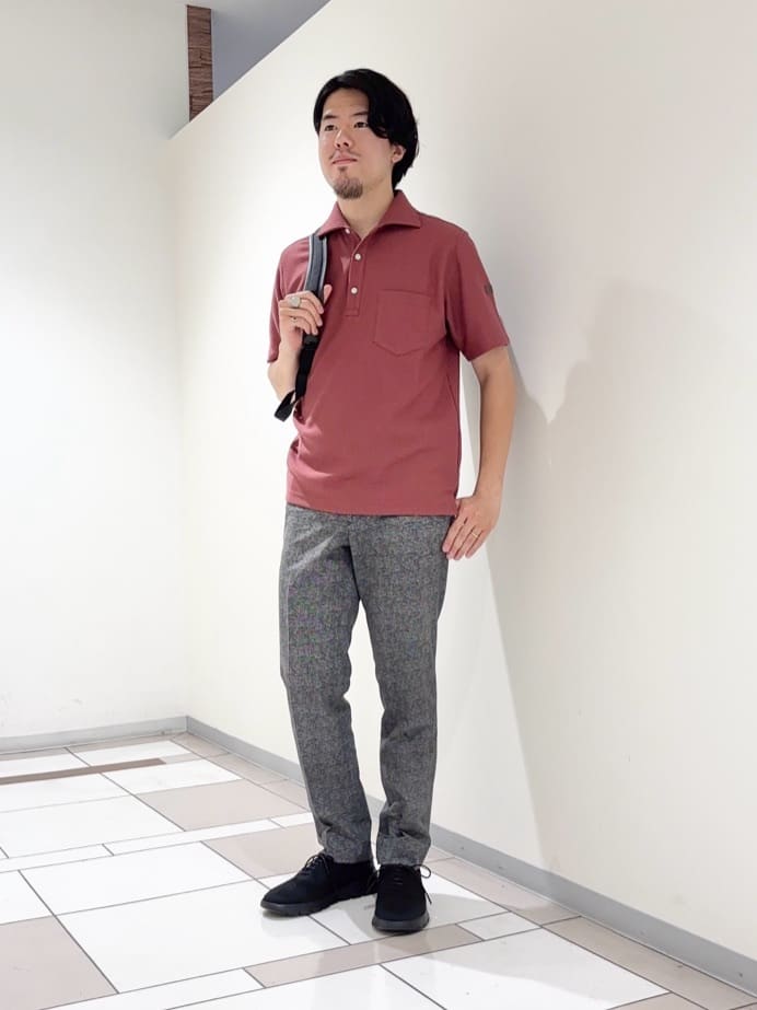TAKEO KIKUCHIの【尾州織】メランジメッシュ ポロシャツを使ったコーディネートを紹介します。｜Rakuten Fashion(楽天ファッション／旧楽天ブランドアベニュー)6152620