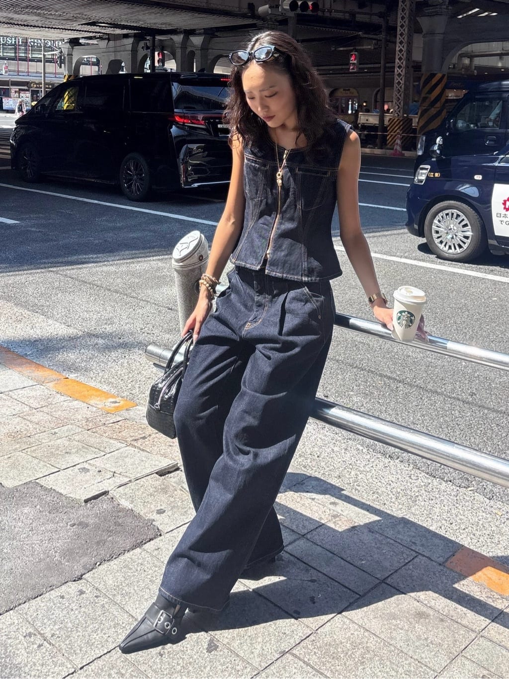 moussy WAIST FIT デニムベスト MOUSSY WAIST FIT デニムベスト BLU