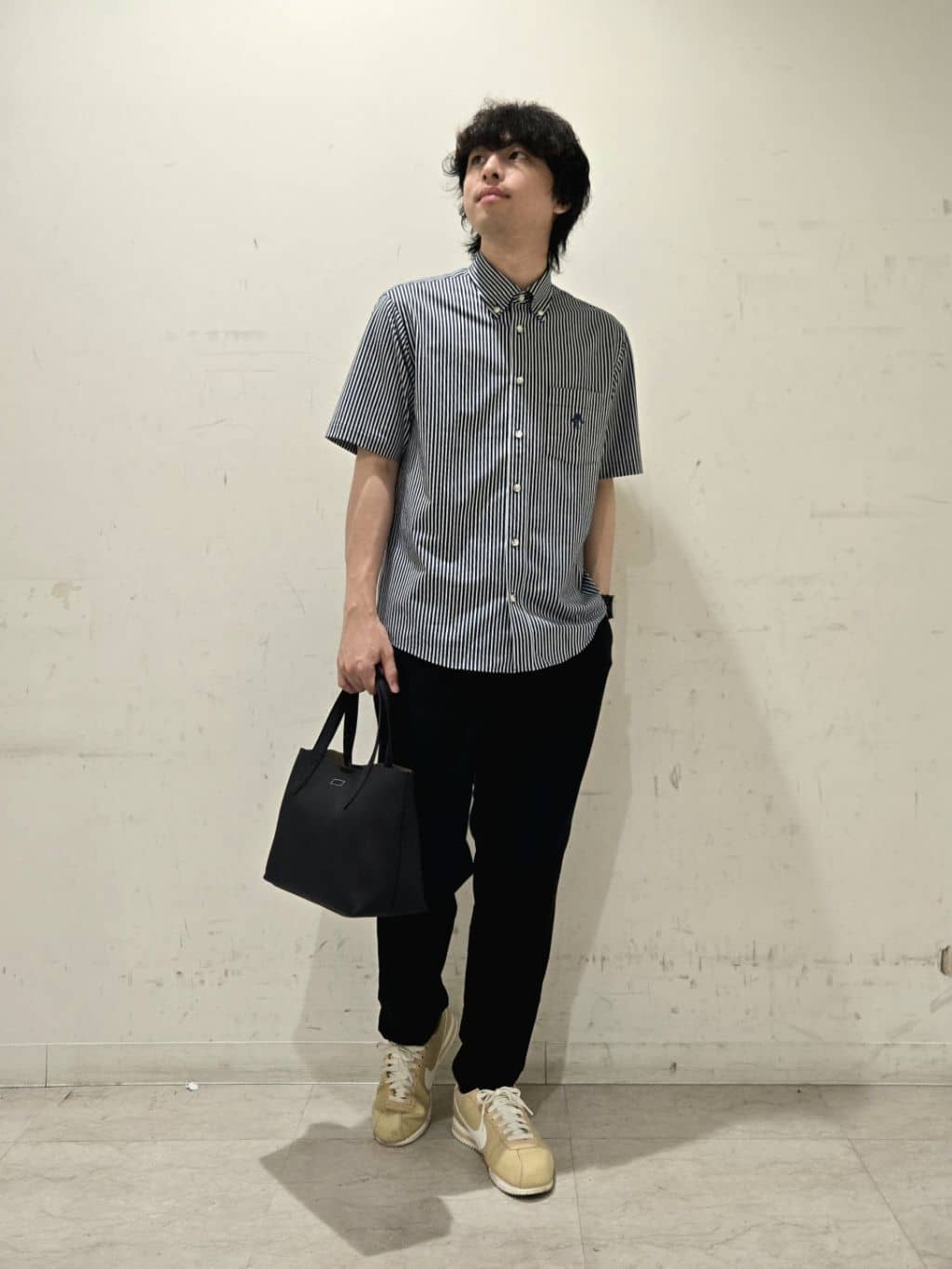 TAKEO KIKUCHIの【COOL CITY WEAR】ストライプジャージ ボタンダウンシャツ /接触冷感を使ったコーディネートを紹介します。｜Rakuten Fashion(楽天ファッション／旧楽天ブランドアベニュー)6155525