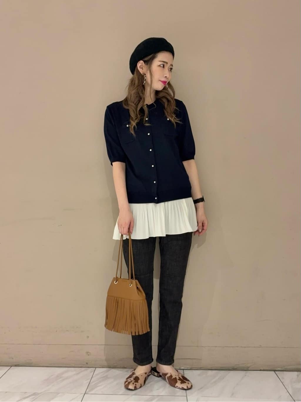 Green ParksのRUPIS.アニマル柄スクエアトゥミュールを使ったコーディネートを紹介します。｜Rakuten Fashion(楽天ファッション／旧楽天ブランドアベニュー)6155852