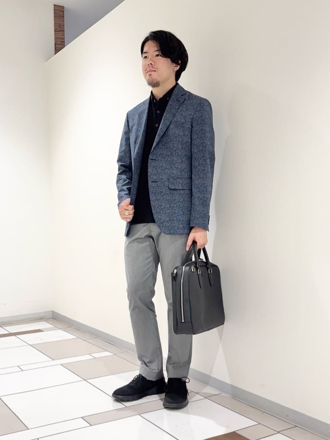 TAKEO KIKUCHIの【抗菌防臭】COOL DOTS(R)ドビープリント ジャケットを使ったコーディネートを紹介します。｜Rakuten Fashion(楽天ファッション／旧楽天ブランドアベニュー)6156448