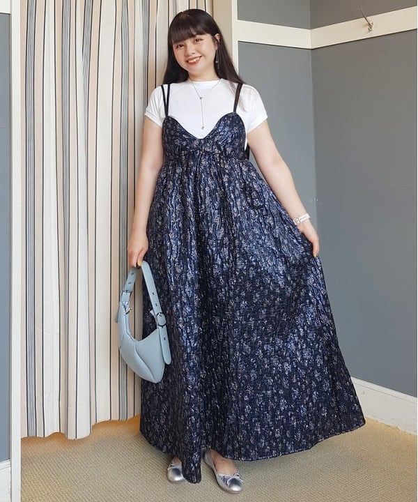 B:MING LIFE STORE by BEAMSのラメ バックリボン キャミソール ワンピースを使ったコーディネートを紹介します。｜Rakuten Fashion(楽天ファッション／旧楽天ブランドアベニュー)6159579