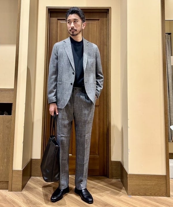 BEAMS HEARTのミックスツイード 2ボタンジャケット(S~XL・セットアップ対応)を使ったコーディネートを紹介します。｜Rakuten Fashion(楽天ファッション／旧楽天ブランドアベニュー)6159678