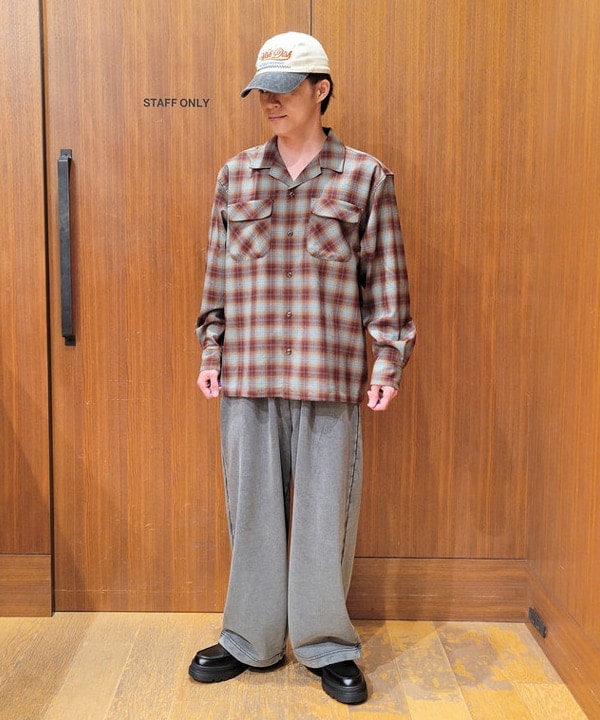 BEAMS HEARTのポリエステル レーヨン オンブレーチェック シャツを使ったコーディネートを紹介します。｜Rakuten Fashion(楽天ファッション／旧楽天ブランドアベニュー)6159862