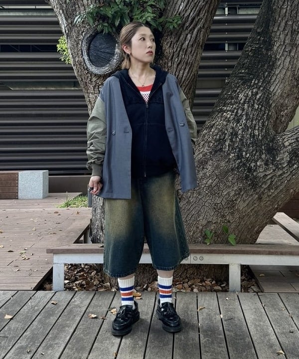 BEAMS HEARTのMA-1 ドッキング ジャケット 25AW 秋 ライトアウター レディースを使ったコーディネートを紹介します。｜Rakuten Fashion(楽天ファッション／旧楽天ブランドアベニュー)6160155