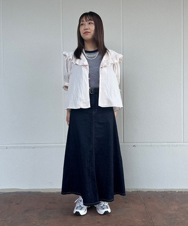 BEAMS WOMENのワッフル ボーダー プルオーバーを使ったコーディネートを紹介します。｜Rakuten Fashion(楽天ファッション／旧楽天ブランドアベニュー)6160167